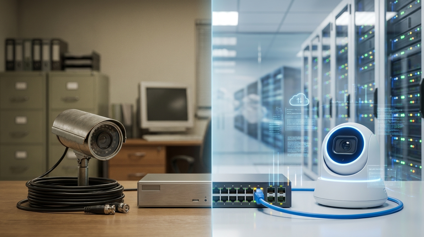 تفاوت دوربین آنالوگ (AHD) و دوربین تحت شبکه (IP) چیست؟