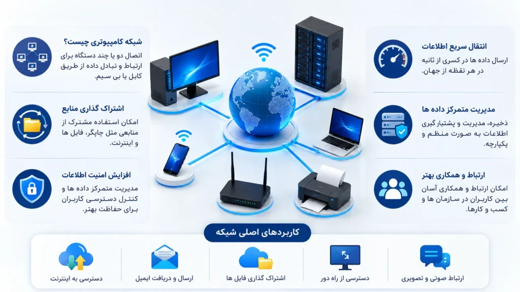 شبکه کامپیوتری چیست و چه کاربردی دارد؟