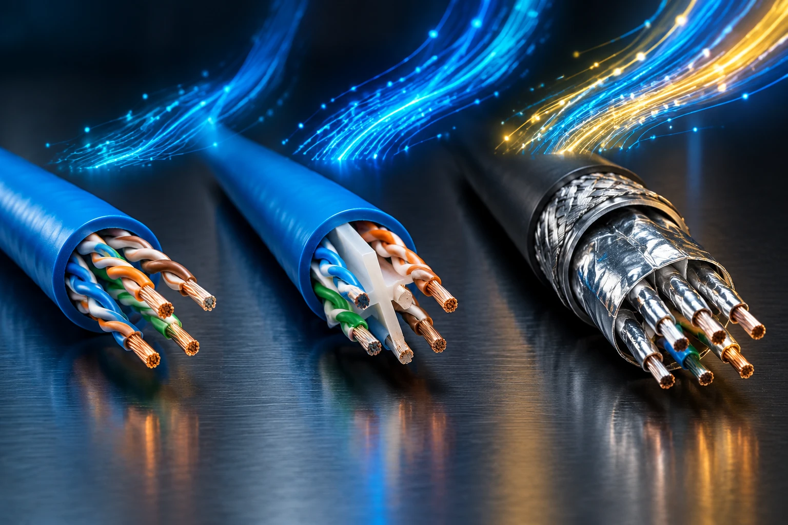 کابل‌کشی شبکه Cat5e، Cat6 یا Cat7؟ مقایسه کامل